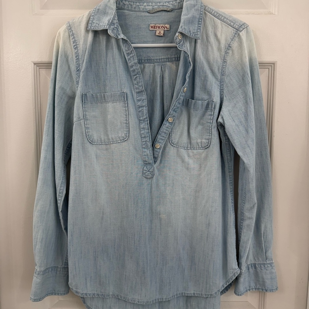 Merona Sky Blue Casual Shirt